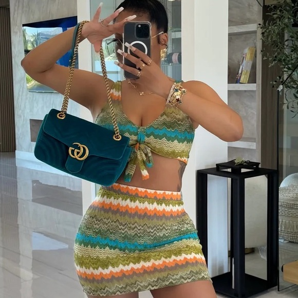 Boutique | Boho Multicolor Skirt Set - Picture 1 of 2
